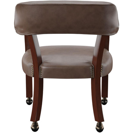  Steve Silver Furniture Tournament TU500A Arm Chair w/Casters - Brown IMAGE 4