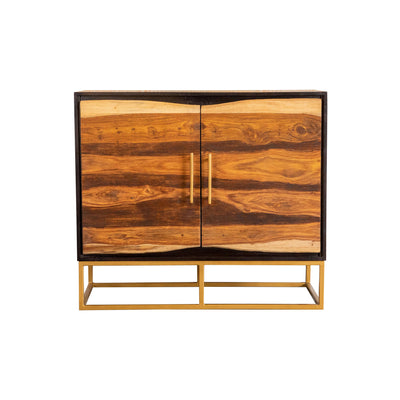  Coaster Furniture Zara 953447 2-door 40" Wood Accent Storage Cabinet - Black Walnut IMAGE 1