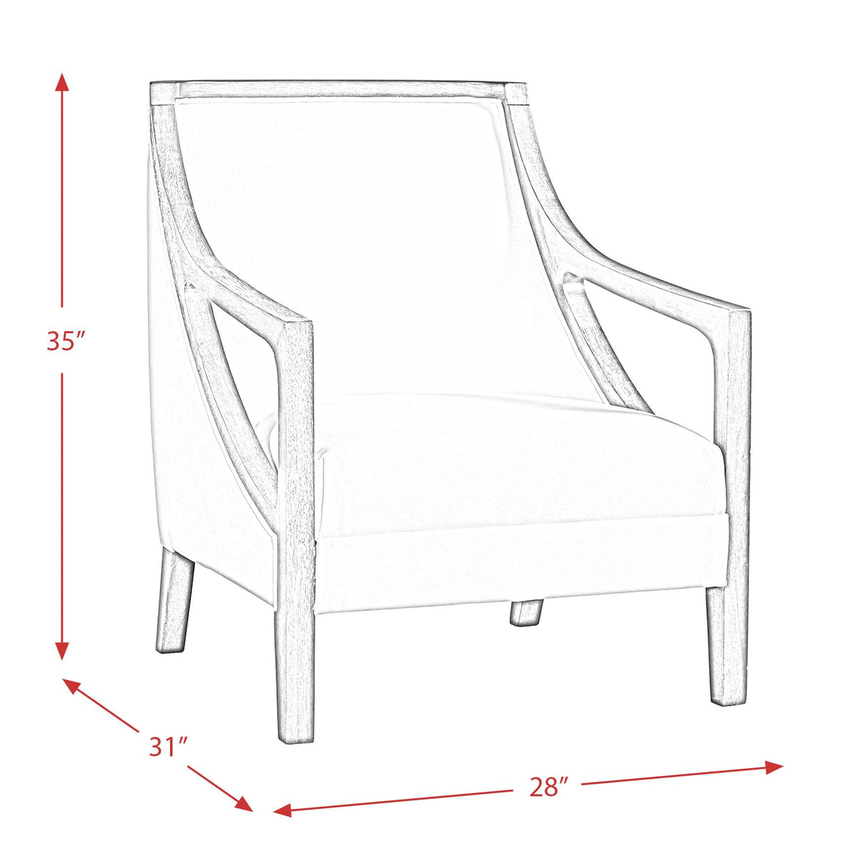  Elements International Hopkins UHK525101E Accent Chair - Natural/Espresso IMAGE 11