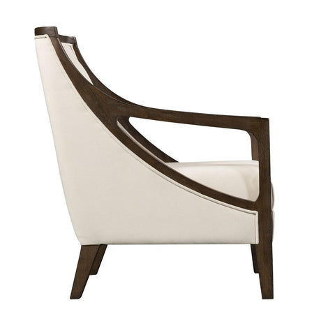  Elements International Hopkins UHK525101E Accent Chair - Natural/Espresso IMAGE 3