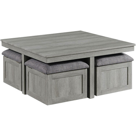  Elements International Uster CTUT100OT Coffee Table with 4 Stools IMAGE 1