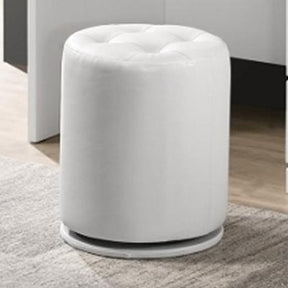  Crown Mark Morgan B4851WH-93 Round Swivel Stool - White IMAGE 1