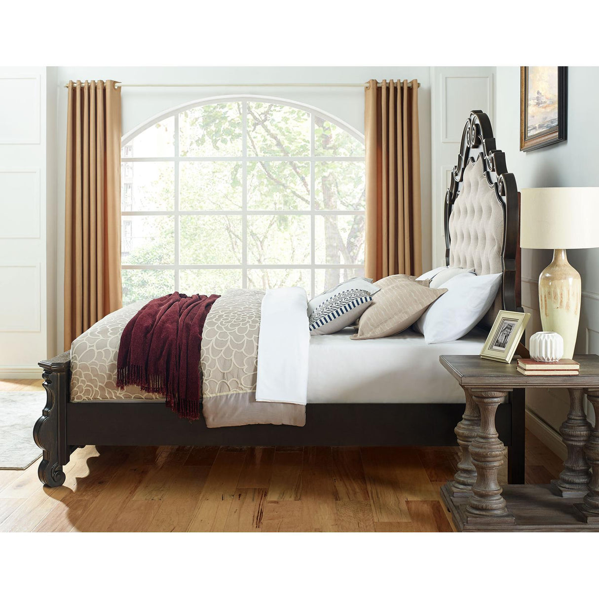  Steve Silver Furniture Rhapsody RH900 King Panel Bed - Molasses IMAGE 3