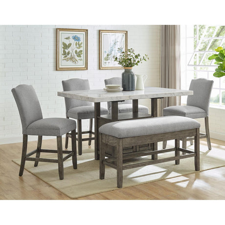  Steve Silver Furniture Grayson GS640CBG Counter Bench - Driftwood IMAGE 5