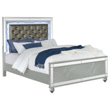  Coaster Furniture Gunnison 223211KW Wood California King LED Panel Bed - Silver Metallic IMAGE 2