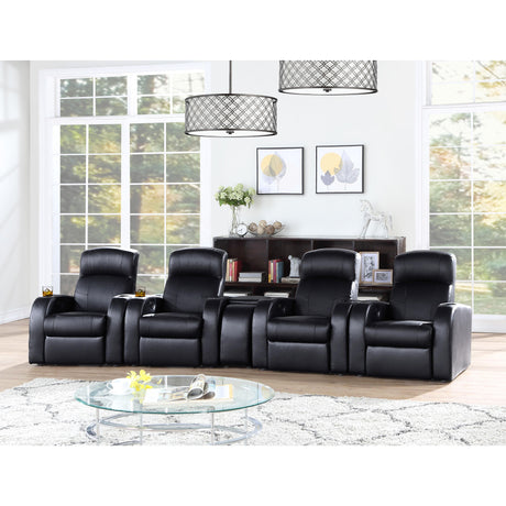  Coaster Furniture Cyrus 600001-S4B 4 pc Home Theater Seating IMAGE 12