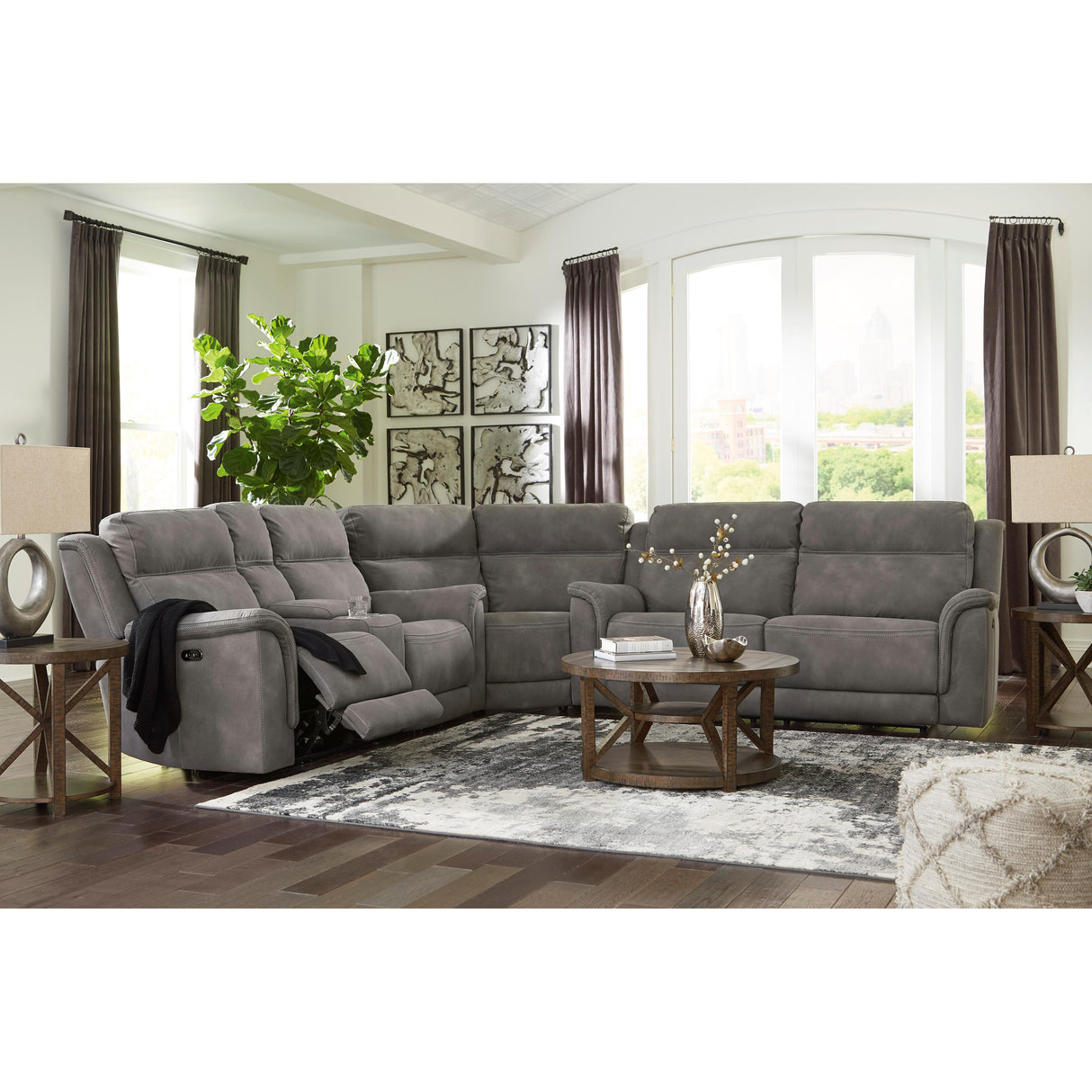  Signature Design by Ashley Next-Gen DuraPella 5930118 Power Reclining Loveseat with Console and Adjustable Headrest IMAGE 17