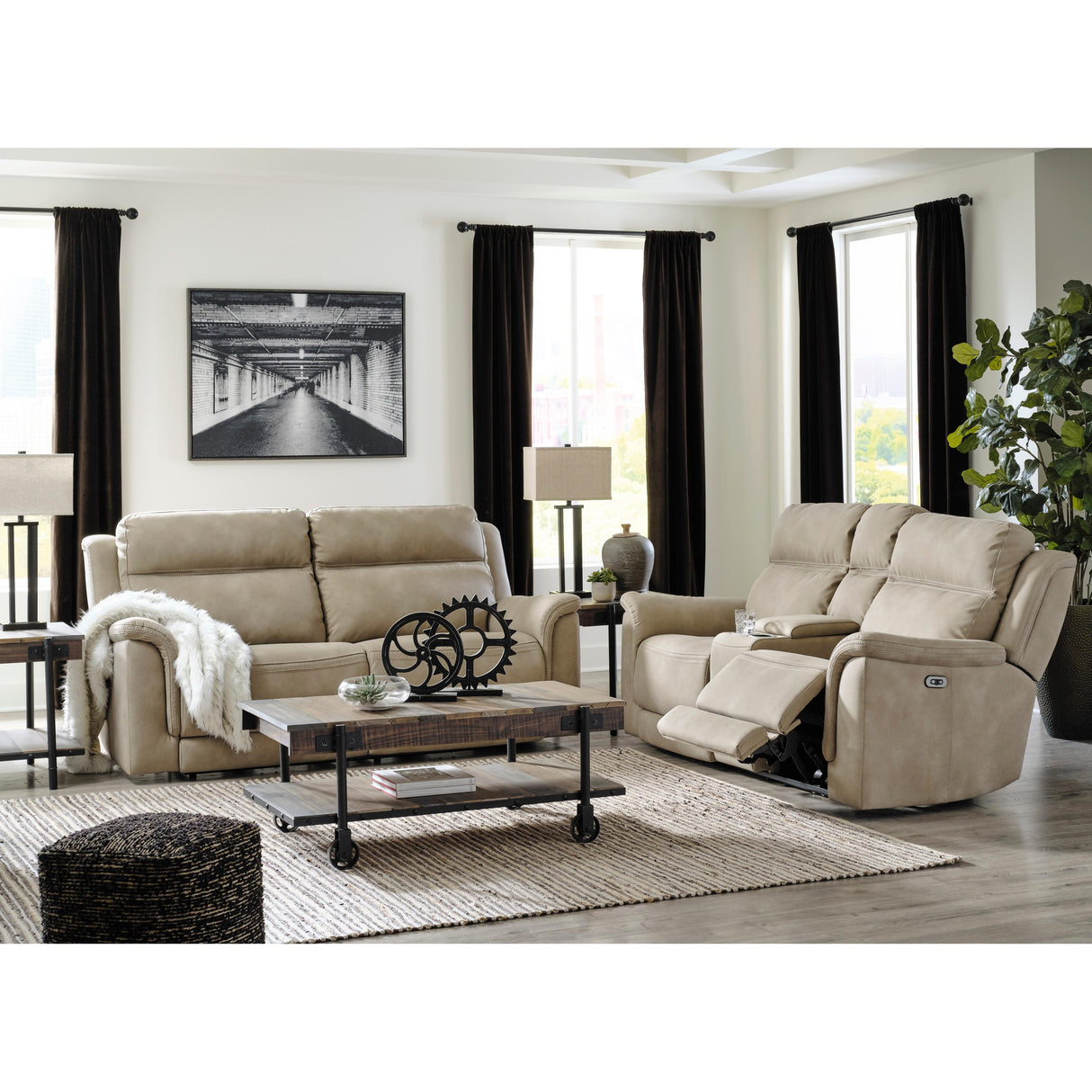  Signature Design by Ashley Next-Gen DuraPella 5930218 Power Reclining Loveseat with Console and Adjustable Headrest IMAGE 14