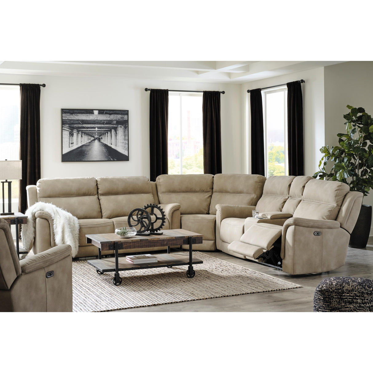  Signature Design by Ashley Next-Gen DuraPella 5930218 Power Reclining Loveseat with Console and Adjustable Headrest IMAGE 15