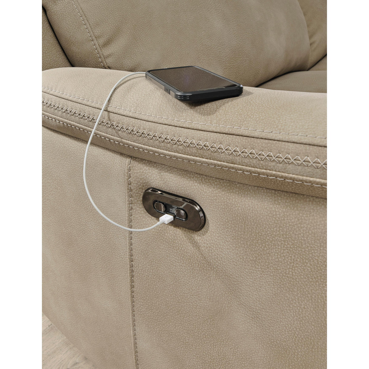  Signature Design by Ashley Next-Gen DuraPella 5930218 Power Reclining Loveseat with Console and Adjustable Headrest IMAGE 9