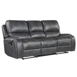  Steve Silver Furniture Keily KE800SG Reclining Sofa w/Drop-Down Table - Dove Grey IMAGE 1