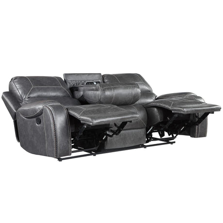  Steve Silver Furniture Keily KE800SG Reclining Sofa w/Drop-Down Table - Dove Grey IMAGE 2