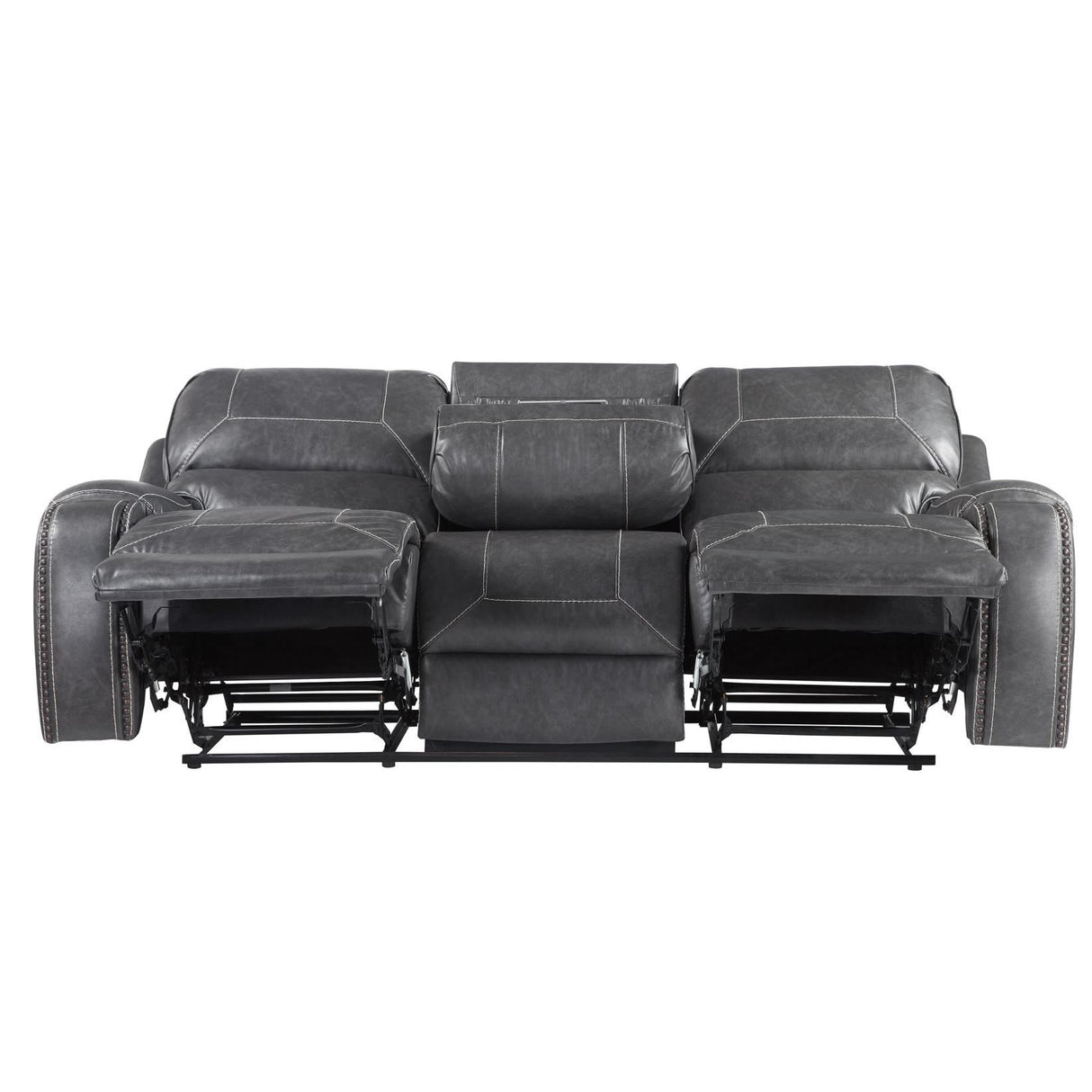  Steve Silver Furniture Keily KE800SG Reclining Sofa w/Drop-Down Table - Dove Grey IMAGE 4