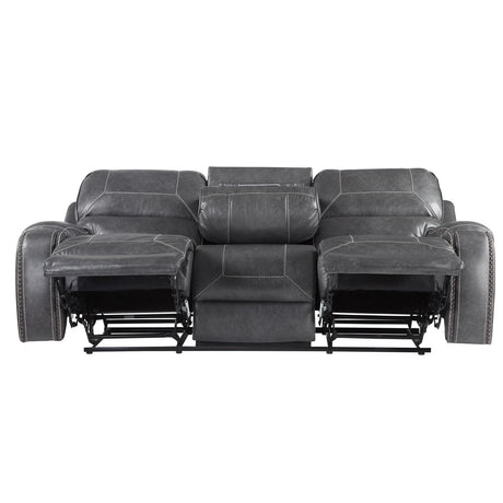  Steve Silver Furniture Keily KE800SG Reclining Sofa w/Drop-Down Table - Dove Grey IMAGE 4