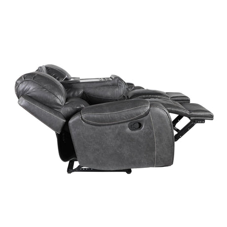  Steve Silver Furniture Keily KE800SG Reclining Sofa w/Drop-Down Table - Dove Grey IMAGE 6