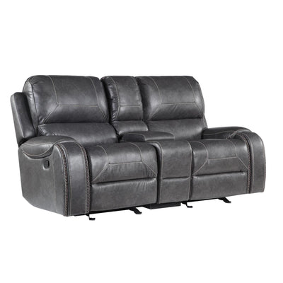  Steve Silver Furniture Keily KE800CLG Glider Reclining Loveseat - Dove Grey IMAGE 1