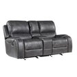  Steve Silver Furniture Keily KE800CLG Glider Reclining Loveseat - Dove Grey IMAGE 1