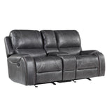  Steve Silver Furniture Keily KE800CLG Glider Reclining Loveseat - Dove Grey IMAGE 1
