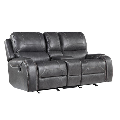  Steve Silver Furniture Keily KE800CLG Glider Reclining Loveseat - Dove Grey IMAGE 1