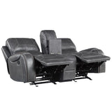  Steve Silver Furniture Keily KE800CLG Glider Reclining Loveseat - Dove Grey IMAGE 2