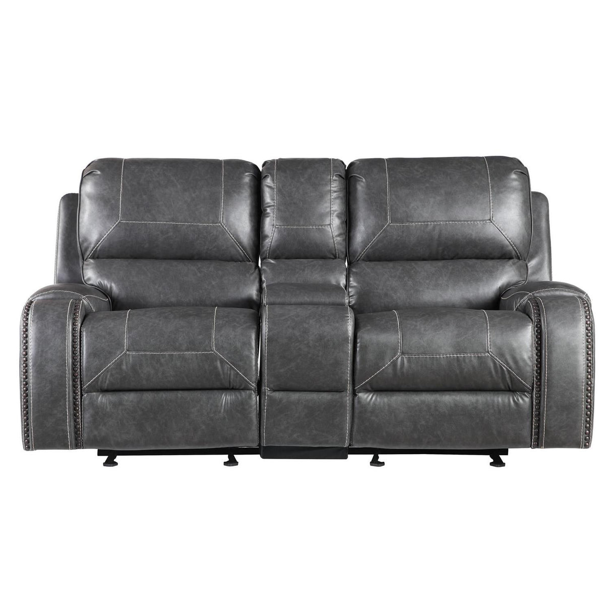  Steve Silver Furniture Keily KE800CLG Glider Reclining Loveseat - Dove Grey IMAGE 3