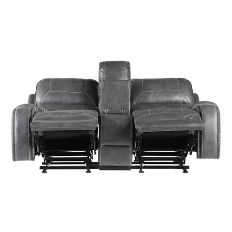  Steve Silver Furniture Keily KE800CLG Glider Reclining Loveseat - Dove Grey IMAGE 4