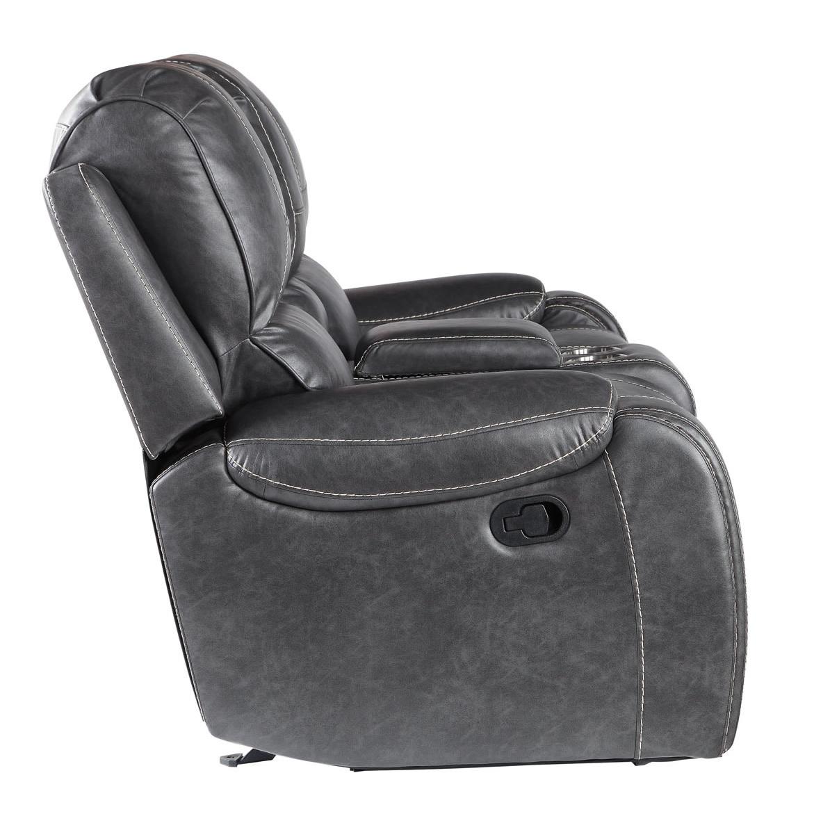 Steve Silver Furniture Keily KE800CLG Glider Reclining Loveseat - Dove Grey IMAGE 5