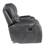  Steve Silver Furniture Keily KE800CLG Glider Reclining Loveseat - Dove Grey IMAGE 5