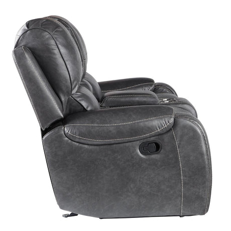  Steve Silver Furniture Keily KE800CLG Glider Reclining Loveseat - Dove Grey IMAGE 5