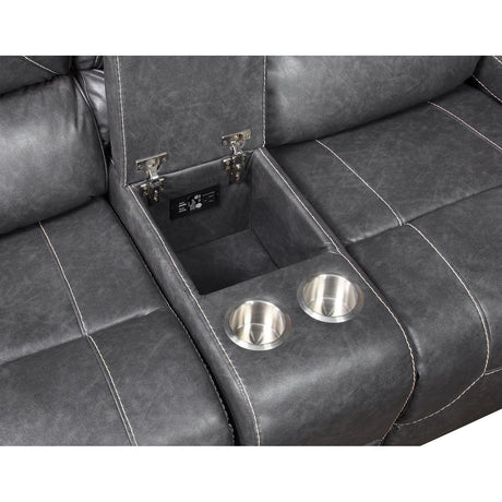  Steve Silver Furniture Keily KE800CLG Glider Reclining Loveseat - Dove Grey IMAGE 7
