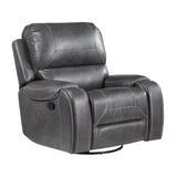  Steve Silver Furniture Keily KE800CG Swivel Glider Recliner - Dove Grey IMAGE 1