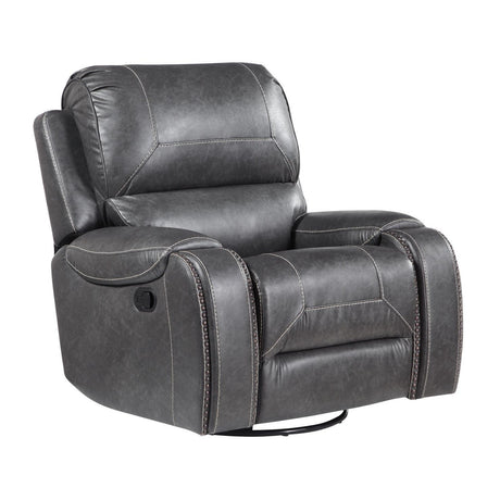  Steve Silver Furniture Keily KE800CG Swivel Glider Recliner - Dove Grey IMAGE 1