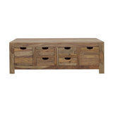  Coaster Furniture Esther 723888 6-Drawer Solid Wood Coffee Table - Natural Sheesham IMAGE 2