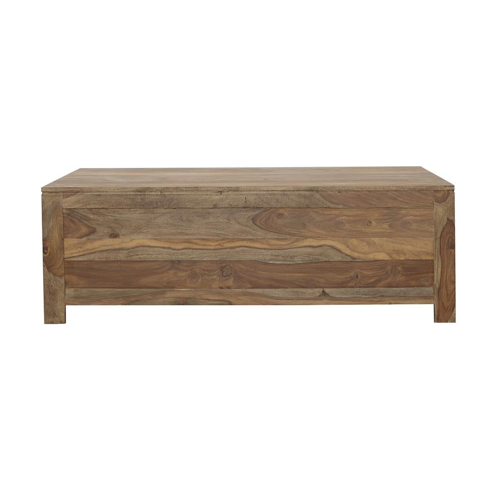  Coaster Furniture Esther 723888 6-Drawer Solid Wood Coffee Table - Natural Sheesham IMAGE 5