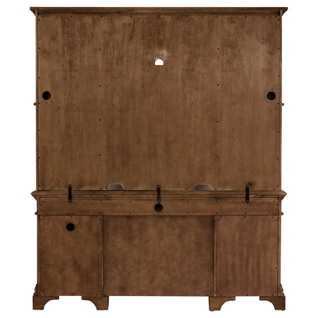  Coaster Furniture Hartshill 881283 66-inch 5-Drawer Credenza with Hutch - Burnished Oak IMAGE 6