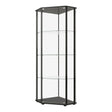  Coaster Furniture Zenobia 953234 4-shelf Curio Cabinet Display Case - Black IMAGE 1