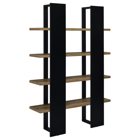  Coaster Furniture Danbrook 882036 71-inch 4-shelf Bookshelf - Black and Aged Walnut IMAGE 5
