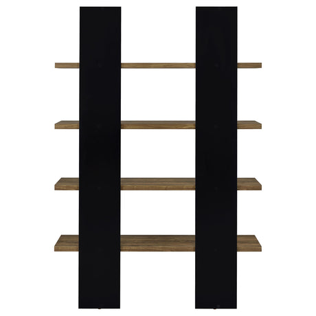  Coaster Furniture Danbrook 882036 71-inch 4-shelf Bookshelf - Black and Aged Walnut IMAGE 6