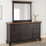  Steve Silver Furniture Bear Creek BC950MRB Dresser Mirror - Brown IMAGE 2