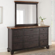  Steve Silver Furniture Bear Creek BC950 Dresser and Mirrror - Brown IMAGE 1