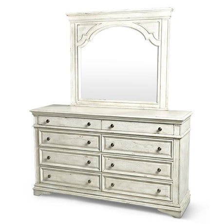  Steve Silver Furniture Highland Park HP900 Dresser and Mirror - Cathedral White IMAGE 2