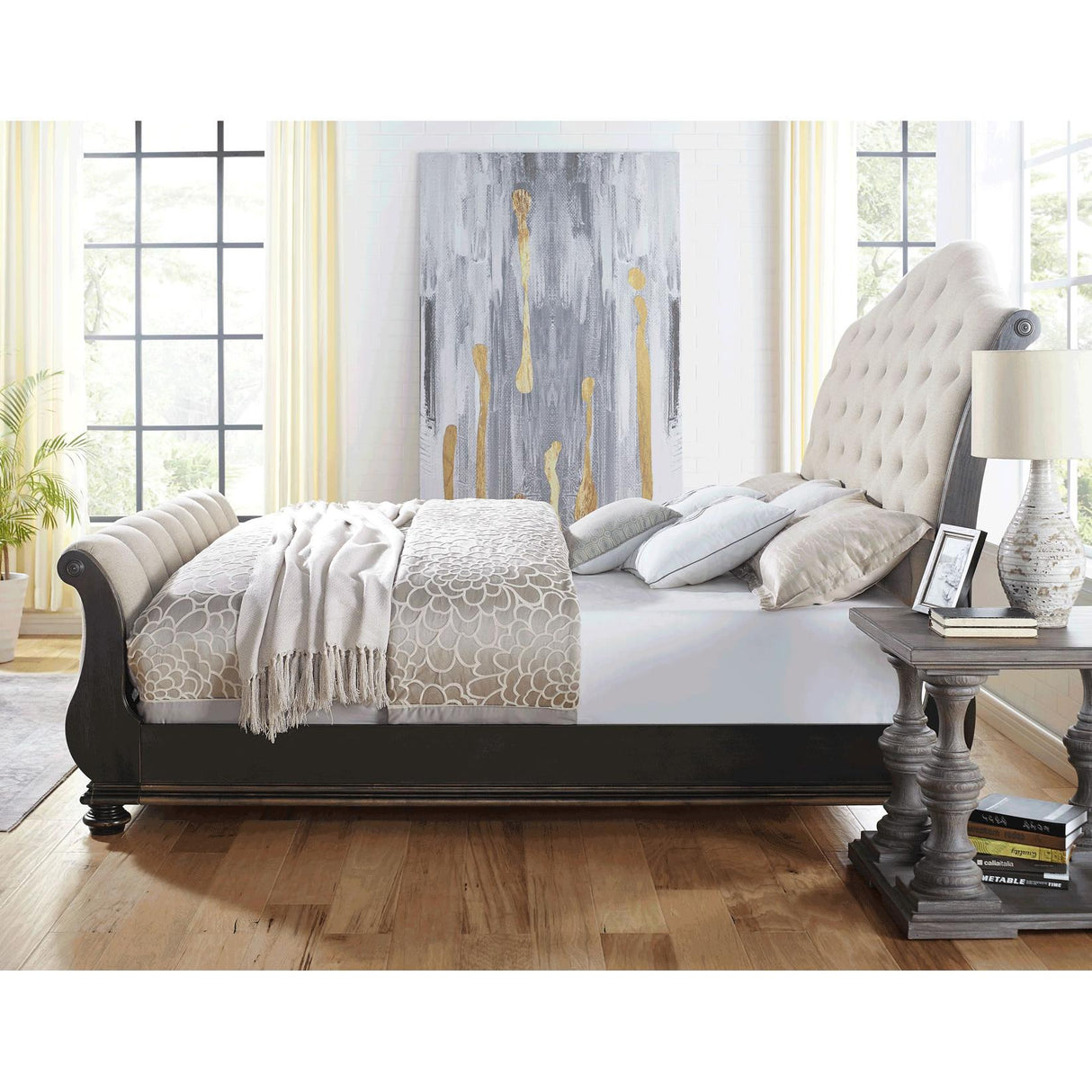  Steve Silver Furniture Rhapsody RH900 Queen Sleigh Bed - Molasses IMAGE 3