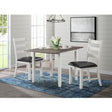  Elements International Martin DMT7003DLDS 3 pc Dinette - Dark Brown/White IMAGE 1