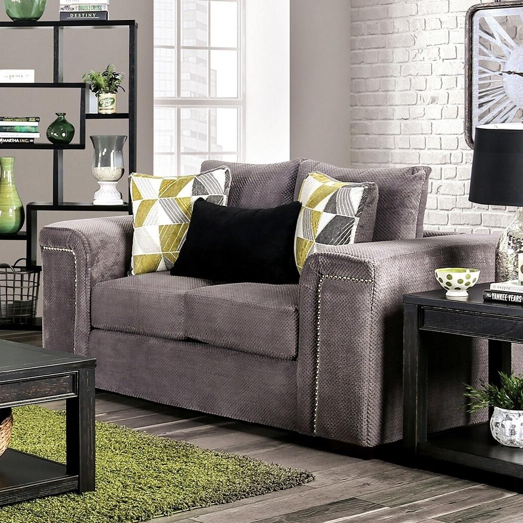 Furniture of America Bradford Stationary Fabric Loveseat SM6154-LV IMAGE 1