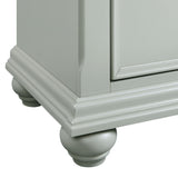  Elements International Slater SR300NS 3-Drawer Nightstand with USB - Grey IMAGE 3
