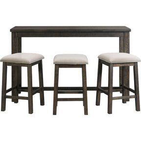  Elements International Stone TST100BTSP 4 pc Counter Height Dinette - Charcoal IMAGE 1