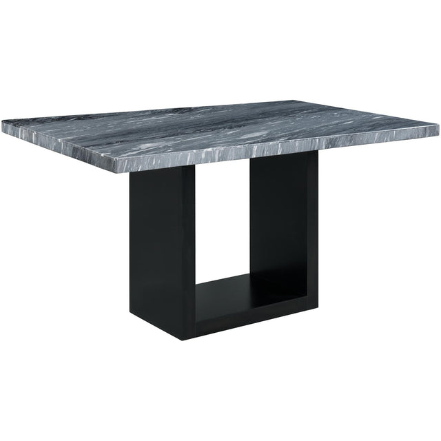  Elements International Valentino CVL400CTTB Counter Height Dining Table - Grey Marble IMAGE 1