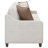  Coaster Furniture Christine 552061 Upholstered Sloped Arm Sofa - Beige IMAGE 7