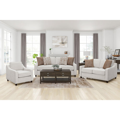  Coaster Furniture Christine 552061 Upholstered Sloped Arm Sofa - Beige IMAGE 9