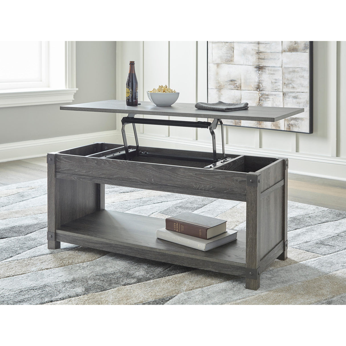  Signature Design by Ashley Freedan T175-9 Rectangular Lift Top Cocktail Table IMAGE 9